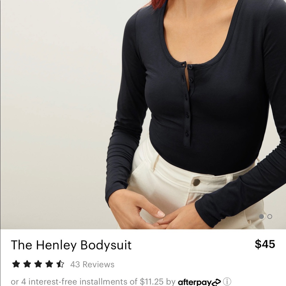 Everlane Small The Henley Bodysuit